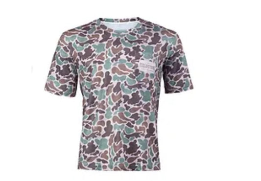 Dry fit pocketed short sleeve tee camo