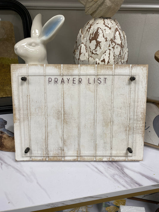 Prayer List Plaque