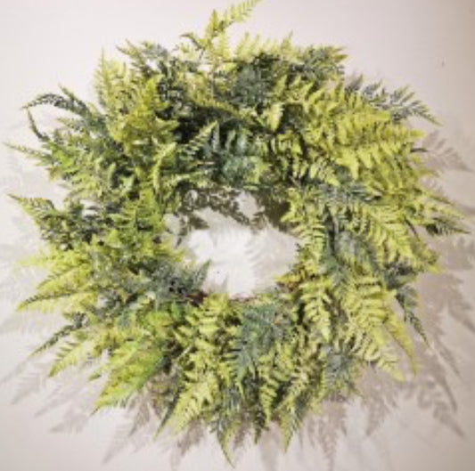 22” fern wreath
