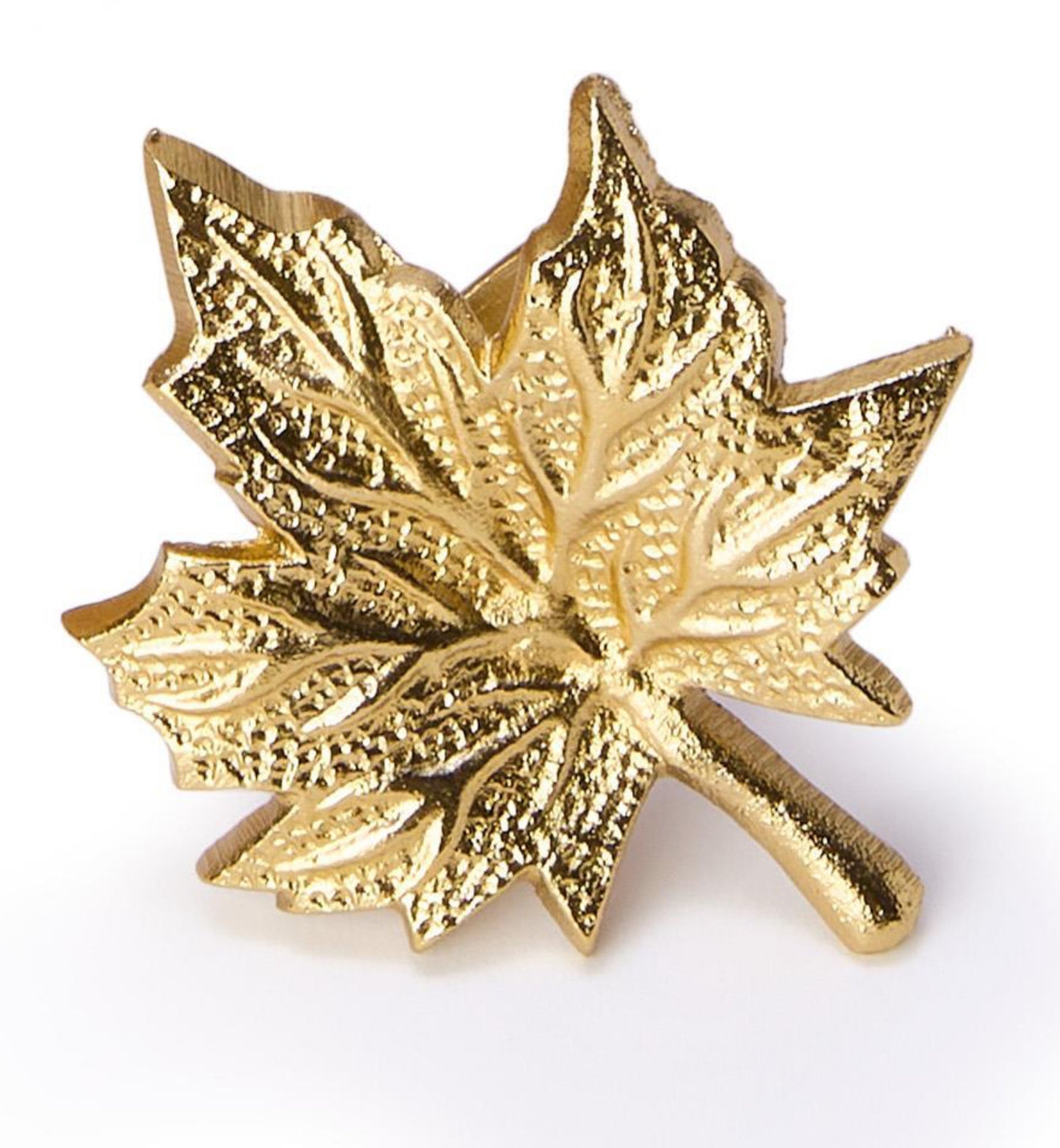 Golden leaf napkin ring