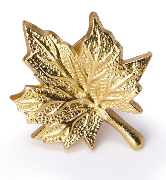 Golden leaf napkin ring