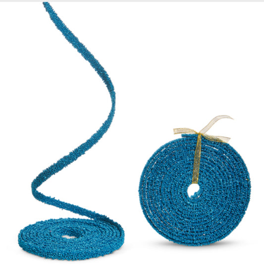 15' X 0.5" BLUE BEADED GARLAND