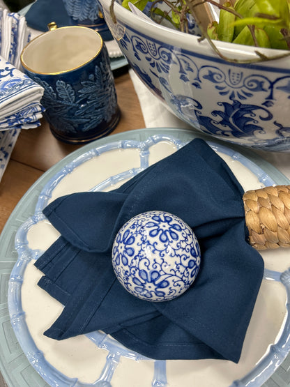 Blue Patterned Ball Small