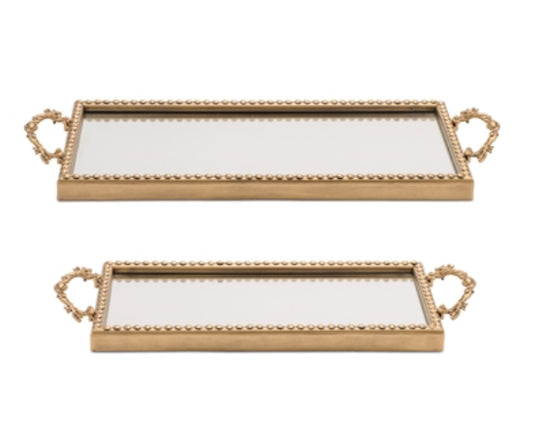 Iron/glass mirror tray