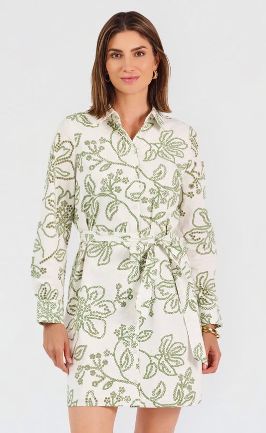 Sarah Dress-Lacecap White