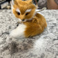 3” fur fox ornament