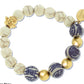Lapis&blue&white handpainted porcelain stretch bracelet
