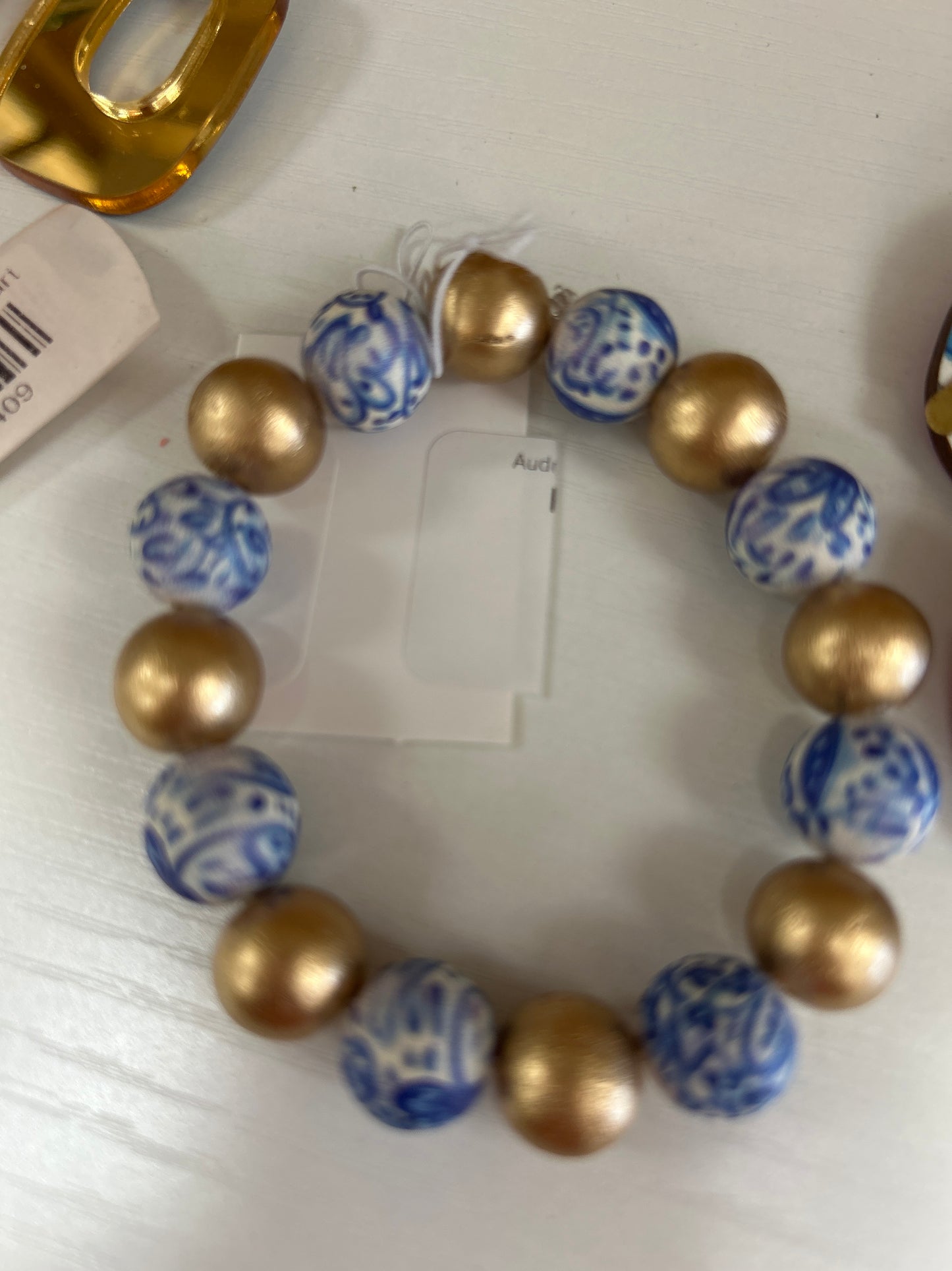 Audra Style™ Stacking Bracelet - Blue White Gold