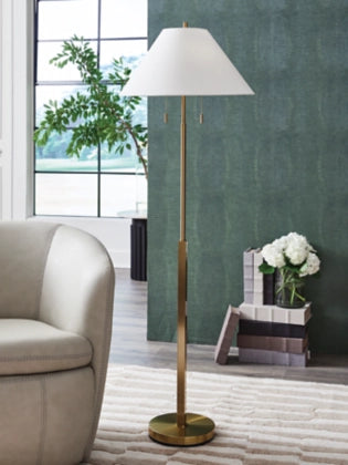 Gold pull lamp