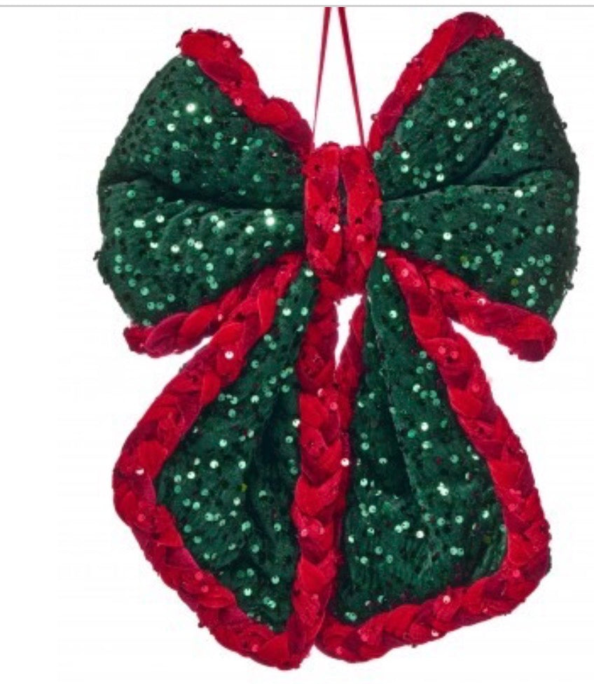 12" VELVET SEQUIN BOW