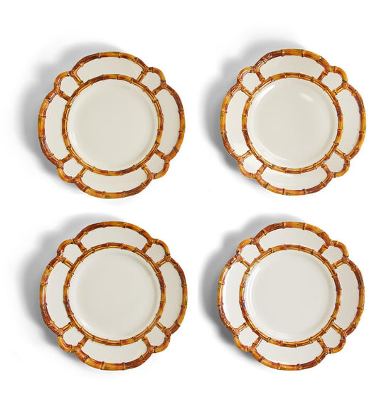 Natural bamboo dinner plate