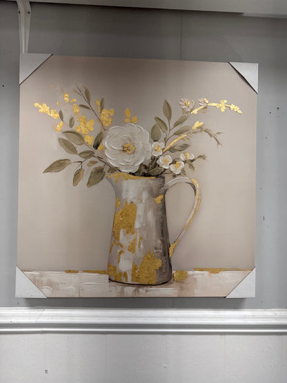 Canvas pitcher artwork