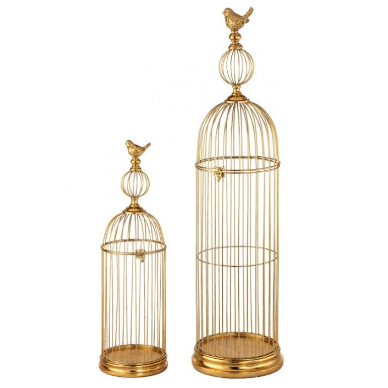 Metal /RESIN BIRDCAGE WITH BIRD