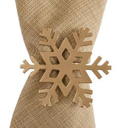 Gold snowflake napkin ring