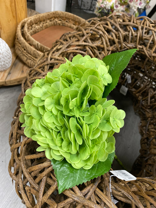20” green real touch hydrangea spray
