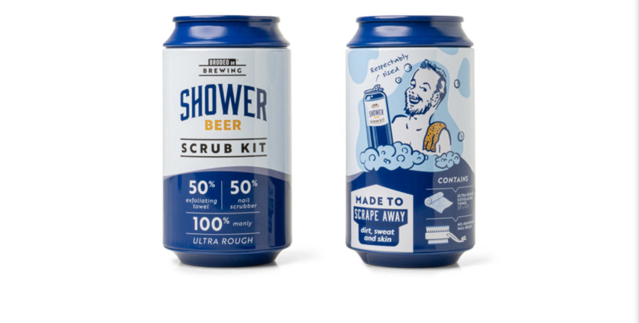 Brodeo drive shower beer scrub kit