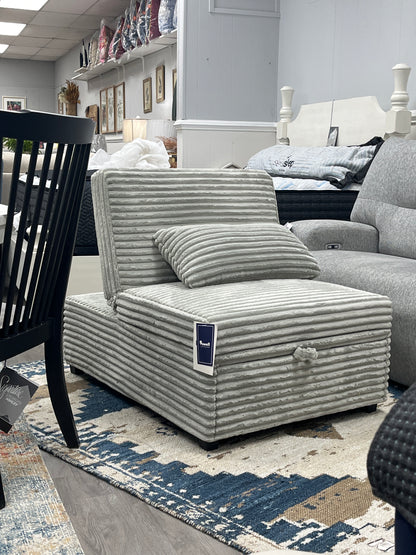 Grey corduroy kids chair