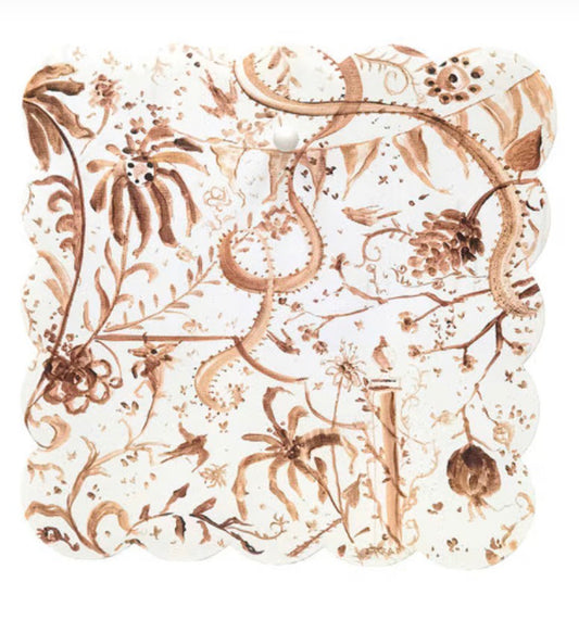Chocolate Chinoiserie Scallop Display Board