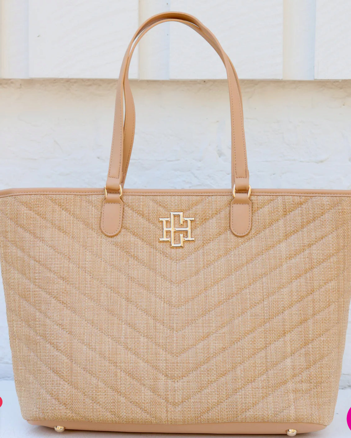 James Tote Natural V Quilted