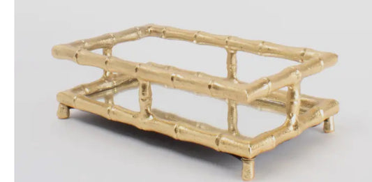 Guest Towel Tray Bamboo Gold