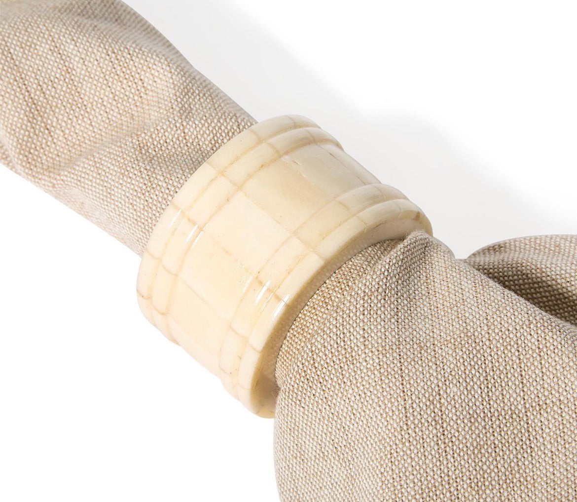 Carved Ivory Napkin Rings