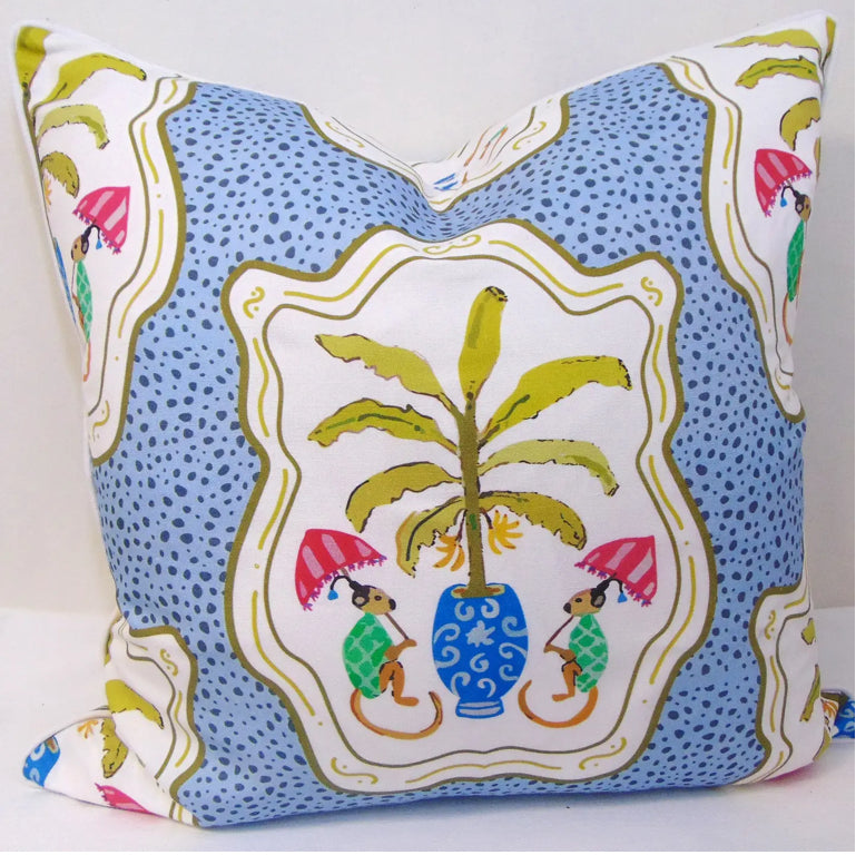 Monkey and Bananas Pillow Cover