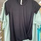 Twisted knot short sleeve t-shirt
