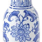 Blue & white ceramic chinoiserie bud vase