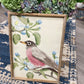 23.5" Robin on Apple Blossom Branch Framed Wall Art