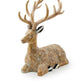 farmhouse holiday resting block print deer figurine