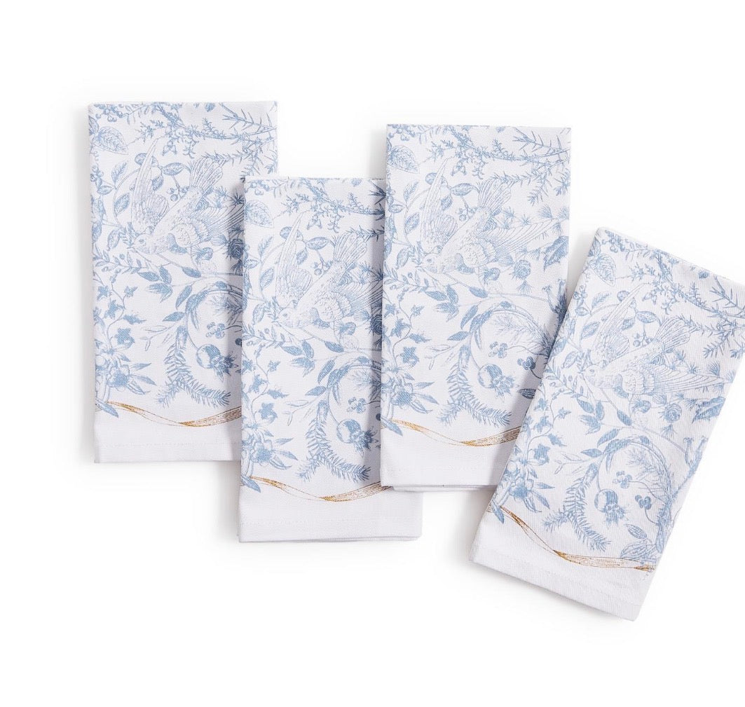 GILDED COTTAGE CLOTH NAPKINS SET OF 4