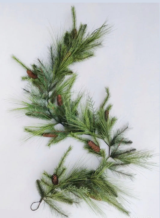 6FT NEEDLE PINE & CONE GARLAND