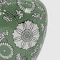 Green chinoiserie ceramic vase