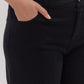 Plus mid rise ankle length pant black