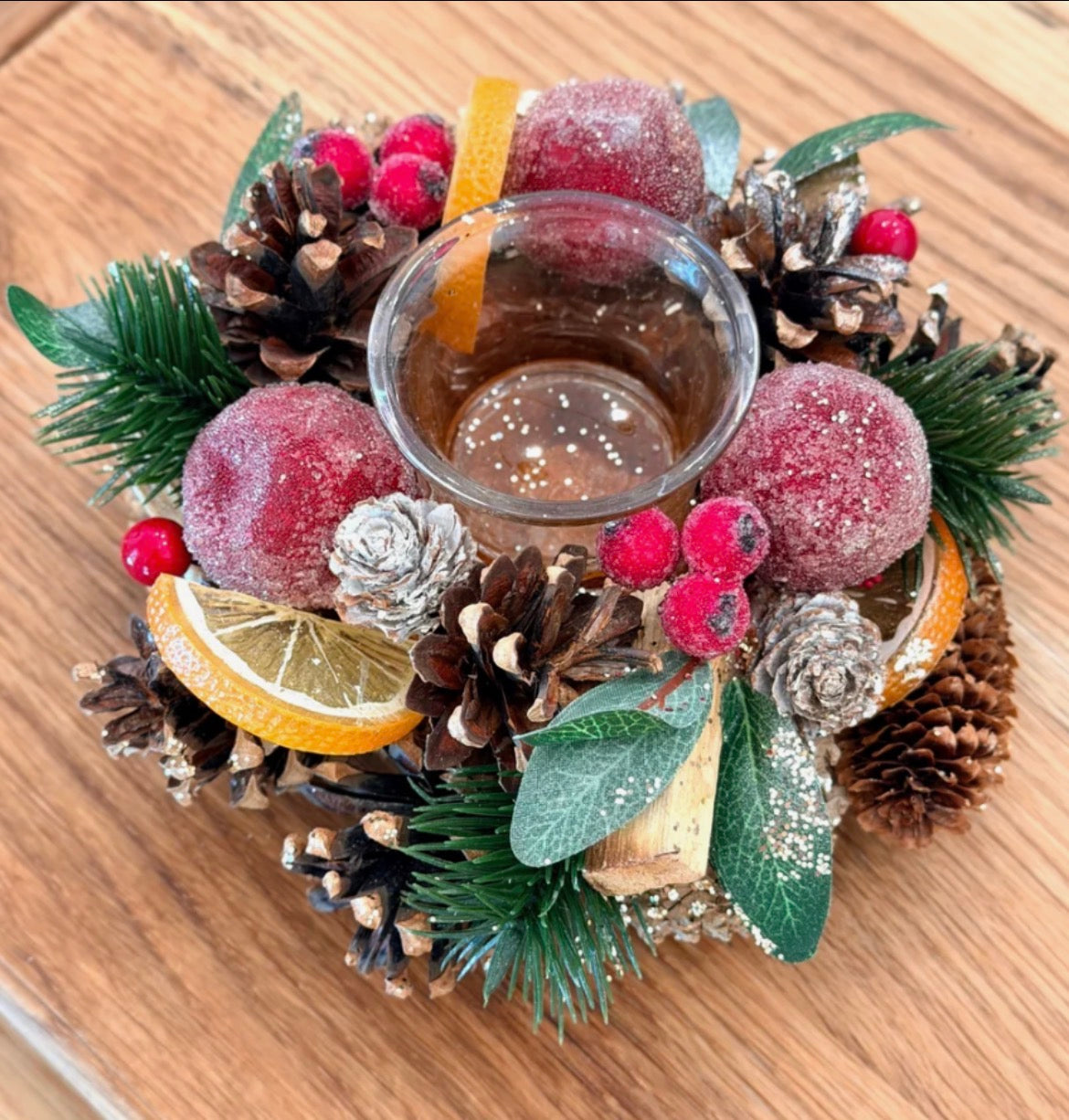 7.5” Southern Fruit Candle Holder