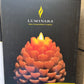 Light brown wax pine one luminara indoor candle