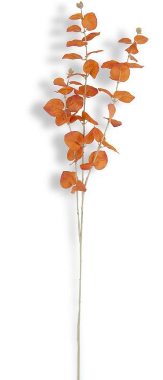 35.5 Inch Orange Eucalyptus Spray