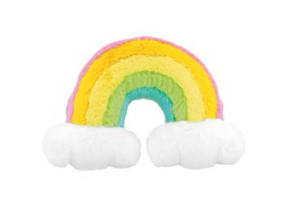 Rainbow furry plush