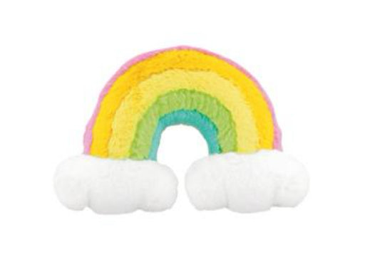 Rainbow furry plush