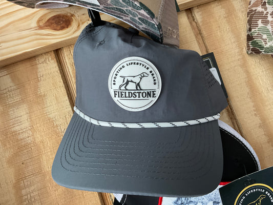 Hydro circle rubber patch grey hat