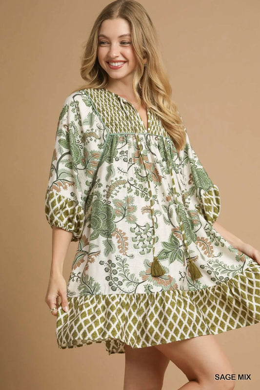 Mixed print Dress