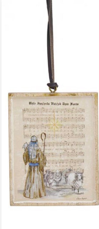 JOYFUL MELODY MANGO WOOD ORNAMENTS