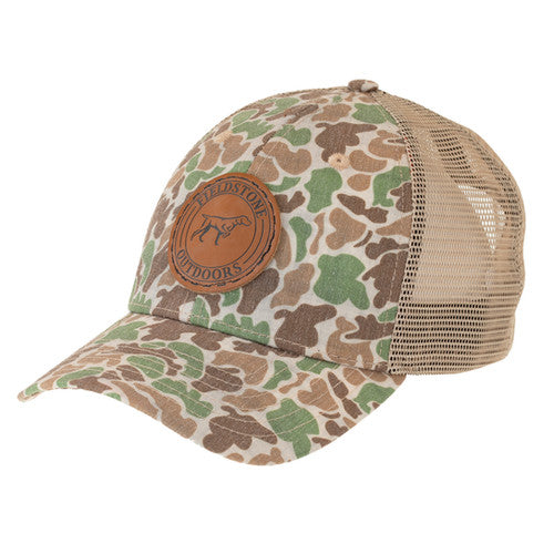 Camo circle patch hat