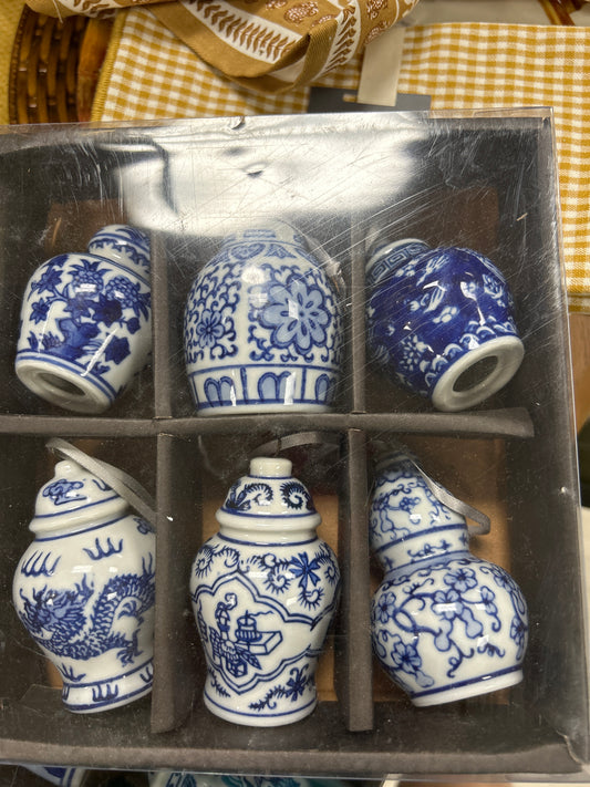 Chinoiserie Tree Ornaments set of 6