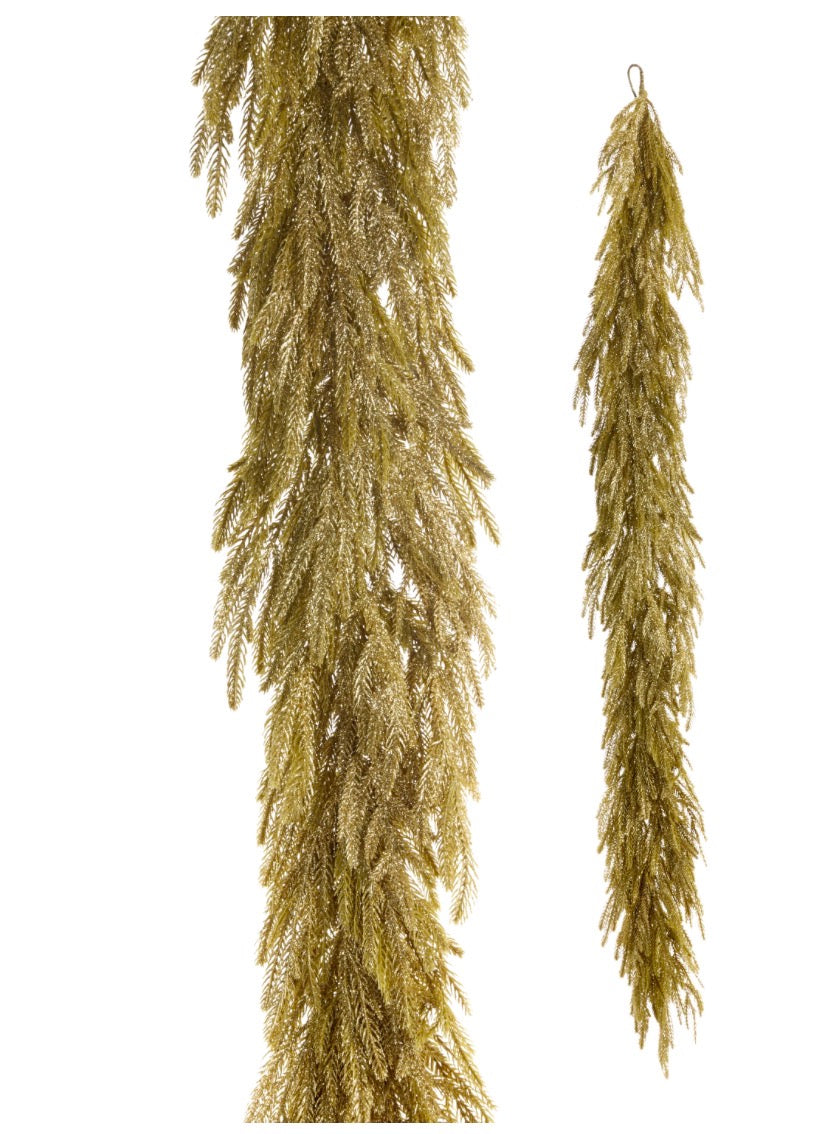 6' Gold Pine/Cedar Garland