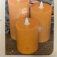 Ribbed led pillar candle