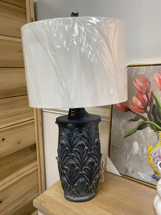 Malta black traditional table lamp 31in