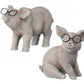 Resin pig with metal glasses 6.5in