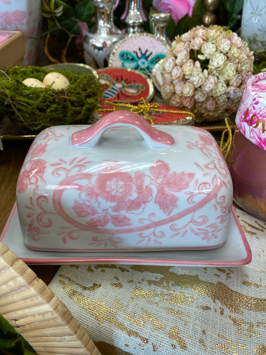 Stoneware butter dish
