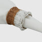 Two tone rattan napkin ring